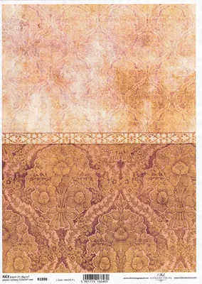 Obrázok produktu pre ITD ryžový papier decoupage papier servítková technika R1898 tapeta, zlaté pozadie