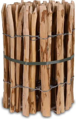Immagine prodotto di Recinzione da giardino in legno - Recinzione decorativa - Per delimitare il giardino - Legno di nocciolo resistente agli agenti atmosferici - Lunghezza: 5 metri - Aspetto naturale