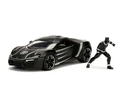 Produktbild von Jada Toys Marvel Diecast Modell 1/24 Black Panther & 2017 Lykan Hypersport JADA99723