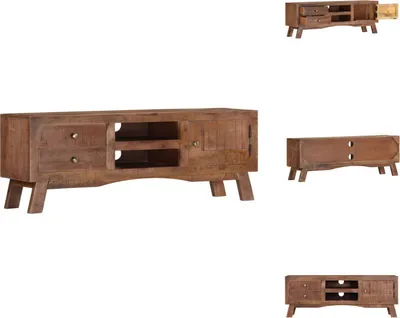 Produktbild von vidaXL TV-Schrank 110x30x40 cm Raues Mangoholz -  TV-Möbel