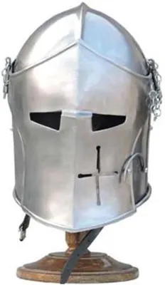 Immagine prodotto di Elmetto medievale - Casco da cavaliere - Accessorio per costume - Design dettagliato - 22,86 x 66,04 - Metallo