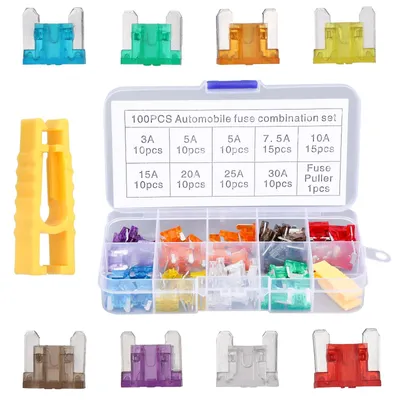 101-teiliges Mini-Sicherungssortiment, 3A-30A, mit Ziehwerkzeug