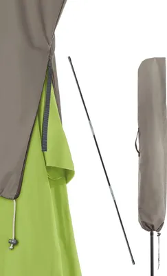 Zdjęcie produktu dla Pokrowiec ochronny na parasol - Odpowiedni do okrągłych i kwadratowych parasoli - Odporny na warunki atmosferyczne i trwały - Kolor antracytowy - Ø 250 cm / 210 x 140 cm