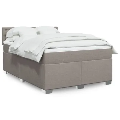 Produktbild von CLORIS Boxspringbett mit Matratze Taupe 140x190 cm Stoff - Klassische Betten 532