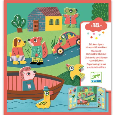 Obrázek produktu pro Djeco Toy Removable Stickers Animals Dj09071