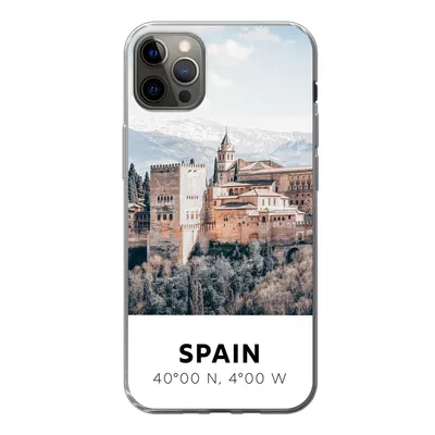 Produktbild von MuchoWow® Handyhülle Schutzhülle Hülle für iPhone 13 Pro Max Spanien - Schloss - Vintage - Sommer Silikon Softcase Handy Hülle - Mobiltelefon