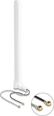 Obrázek produktu pro DeLOCK 90581, 5 dBi, 2.4 - 2.5, 5.15 - 5.85 GHz, 50 ohm, Wi-Fi 6 (802.11ax), Vícesměrová anténa, 2x IPEX-MHF