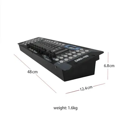 Obrázok produktu pre Ovládač DMX – balenie po 2 kusy – 192 kanálov – DMX 512 – 90–240 V – konektor pre európsku zásuvku – pre profesionálne pódiové a DJ účely