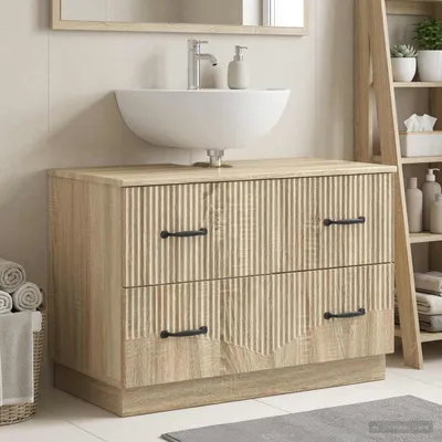 Obrázok produktu pre Maison Exclusive – Skrinka pod umývadlo HOORN, Imitácia dub Sonoma, 82 x 41 x 56 cm