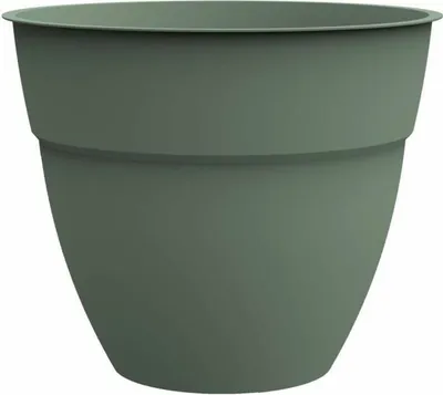Image de Pot de Fleurs Rond - Vert Laurier - Diam 52 x H 42,9 cm - 56,8 L - Recyclé 98 % - Fabrication Française