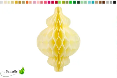 creme Wabenball Figur Laterne