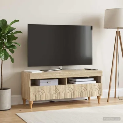Image de Meuble TV exclusif ALKMAAR, 100 x 35 x 43 cm, en chêne Sonoma