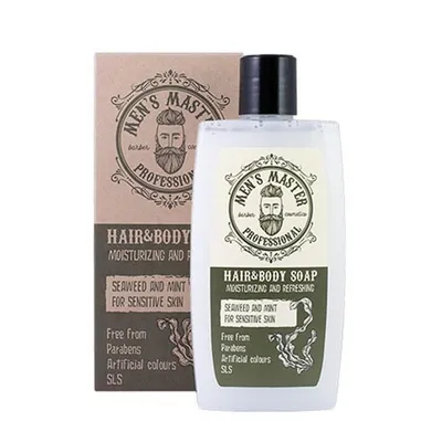 Immagine prodotto di Mens Master Professional BIO Sapone liquido per capelli e corpo con alghe e menta 260 ml