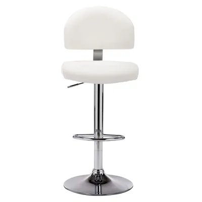 Image de vidaXL Tabouret de bar blanc similicuir
