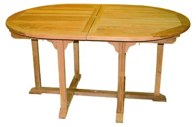 Produktbild von Teak Tisch Gartentisch oval ausziehbar 220/160 x 110 x 75cm