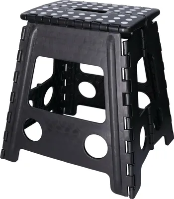 Produktbild von Benson Klapphocker - schwarz - 39 cm - Kunststoff - bis zu 120 kg