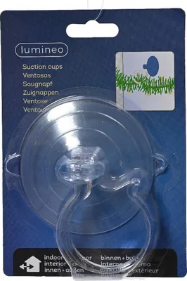 Product packaging for Lumineo suction cups.