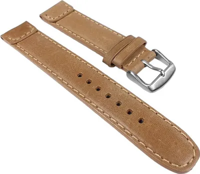 Produktbild von Uhrenarmband Kalbsleder Beige Herzog Soft Vintage 24014S, Stegbreite:18mm