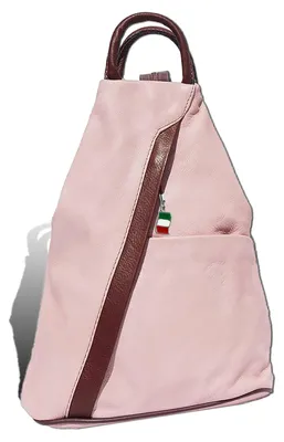 Produktbild von Florence Damen Rucksack Tasche rosa braun Leder 26x10x32 D2OTF604A