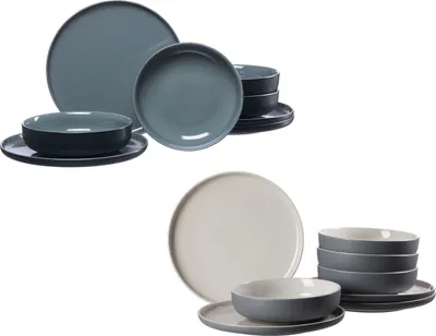 Produktbild von Ritzenhoff & Breker JASPER Tafelservice grau & schwarz 16-teilig
