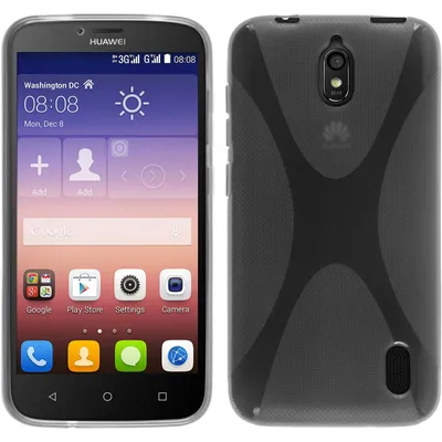 Produktbild von PhoneNatic Case kompatibel mit Huawei Y625 - clear Silikon Hülle X-Style + 2 Schutzfolien