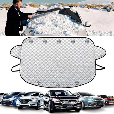 Obrázok produktu pre Zimná ochrana pred mrazom pre auto, kryt predného skla, kryt predného skla 178 x 124 cm, magnetický, univerzálny