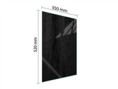 Obrázek produktu pro Skleněné prkénko na krájení 35x52 černé