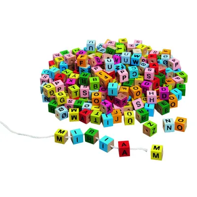 Obrázok produktu pre Goki Letter cubes, Súprava detských korálkov, 4 rok / roky, Drevo, 325 kusov