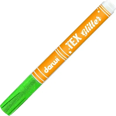 Zdjęcie produktu dla Darwi Tex Fabric Glitter Marker Pisak do tkanin Light Green 6 ml 1 szt.