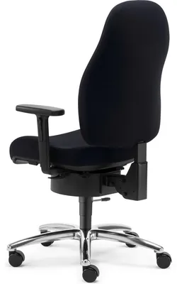 Produktbild von Bürodrehstuhl Lady Sitwell m. Armlehne  Alu-Fußkreuz Hartboden schwarz