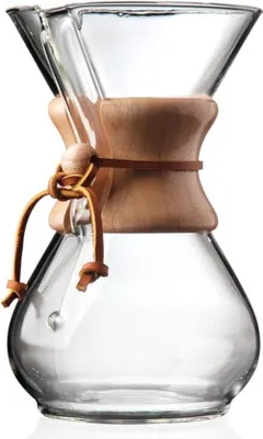 Image de Carafe à café en bois pour 6 tasses - poignée en bois