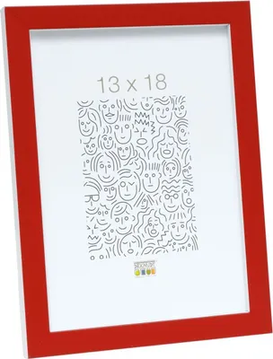 Obrázok produktu pre Deknudt drevený fotorámik červeno-biely 10 x 15 cm S43AL