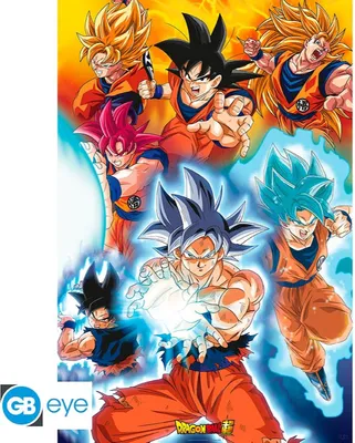 Image de Poster Dragon Ball Super Les transformations de Goku 91,5 x 61 cm