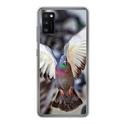 Produktbild von MuchoWow® Handyhülle Schutzhülle Hülle für Samsung Galaxy A41 Nahaufnahme einer fliegenden Taube Silikon Softcase Handy Hülle - Mobiltelefon