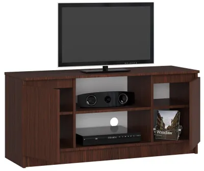 Obrázok produktu pre raumhirsch TV nízky komoda 120 cm, televízny stolík s 2 dvierkami a 1 otvorenou policou, televízna skrinka, výška 55 cm, materiál: CLP