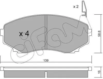 Produktbild von CIFAM Bremsbeläge Satz Vorne Bremsklötze für MAZDA MPV II (LW) 822-477-0