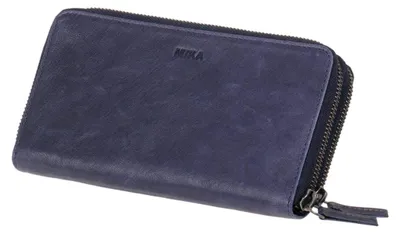 Produktbild von MIKA Damengeldbörse, aus Leder, Farbe: navy