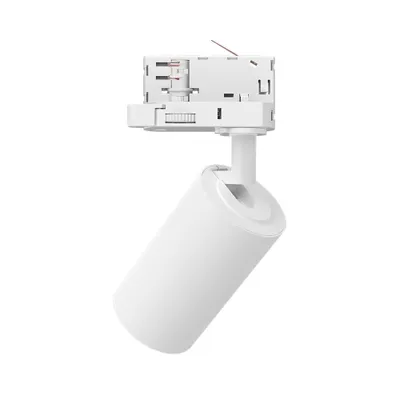 Image de Braytron - Spot LED triphasé pour rail, blanc, orientable et inclinable, douille GU10