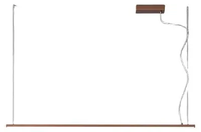 Imagen del producto de Lámpara colgante LED, serie 8460, 45 W, color marrón metálico, regulable de 2700 a 4000 K, con altura ajustable, incluye roseta de techo - Perenz