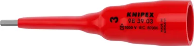 Zdjęcie produktu dla 98 39 03 Gniazdo do śrub z gniazdem sześciokątnym z gniazdem kwadratowym 3/8" 75 mm