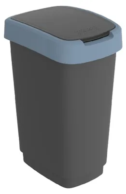 Produktbild von Rotho Abfalleimer 25L Twist - Swingeimer - Mülleimer mit Swing Klappdeckel - Müllbehälter 33,1 x 47,6 x 25,2 cm - Abfallbehälter aus Kunststoff
