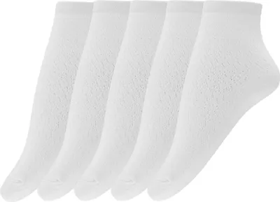 Produktbild von Giulia 5 Paar atmungsaktive Socken Damen Halbsocken Söckchen Kurzsocken Mädchen Frauen 39-40 White
