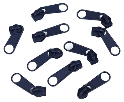 10 Reißverschluss Zipper für Endlosreißverschluss, 3mm, nachtblau
