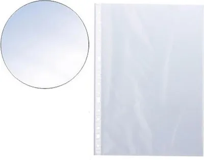 Produktbild von Q-CONNECT - Q-CONNECT geperforeerde showtas 11-gaatsperforatie, glashelder, 50 micron, pak van 100 stuks
