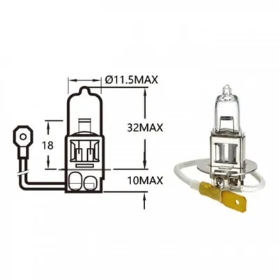Produktbild von Hauptscheinwerferlampe 12V 35W H3 Pk22s