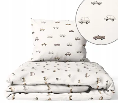 Image de Linge de lit pour enfant 100 x 135 cm, en coton. Ensemble de literie pour bébé 100 x 135 cm + taie d'oreiller 40 x 60 cm. Housse de couette pour garçons et filles en bas âge.