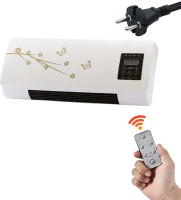 Produktbild von MODFU Wand Heizlüfter, Elektroheizung ,Fernbedienung,Thermostat, Wandmontierte Heizlüfter, Sicherheit Überhitzungsschutz Heizung Heizer Weiß