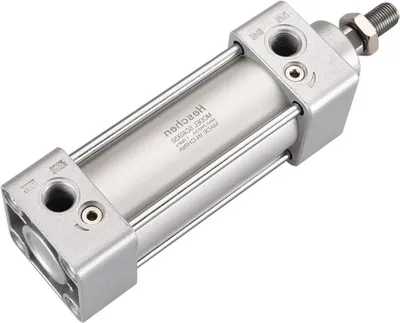 Productafbeelding van Pneumatische Cilinder - Lucht Cilinder - Industrieel Gebruik - Dubbel Werkend - 40mm Boring 50mm Slag - Zilver