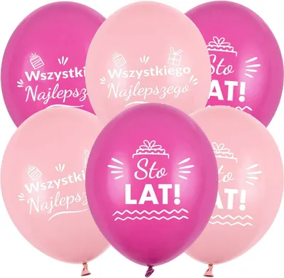 Obrázok produktu pre Happy Birthday Latexballons, rosa 30cm, 50 Stk.
