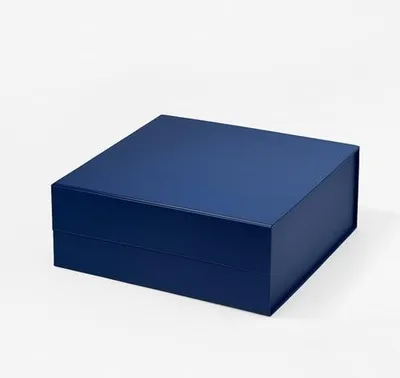 Zdjęcie produktu dla Pudełko Magnetyczne Na Prezent Granatowe 330x330x115zew A4 Opakowanie Prezentowe